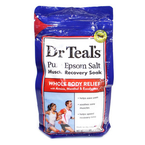 Dr Teals Pure Epsom Salt Muscle Recovery Soak Helps Ease Pain 2.5Lbs
