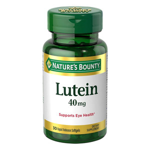 Natures Bounty Lutein 40mg Dietary Supplement Softgels Supports Eye Health 30Ea