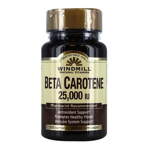 Beta Carotene 25, 000 Mu Softgels By Windmill, 100 Ea
