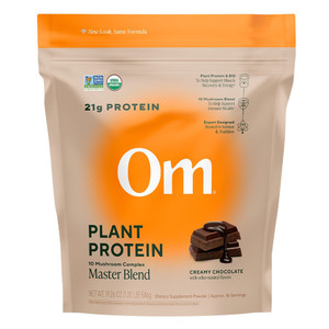 Om Mushroom Complex Master Blend Protein Powder Creamy Chocolate Support Muscle Strength 19.26Oz (546g)