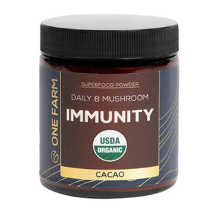 One Farm Organic Super Food Powder, Daily 8 Mushroom, Immunity, 90 Grams