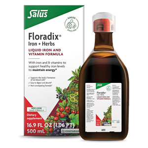 Floradix Iron and Herbs Liquid for Energy Support 16.9Oz (500ml)