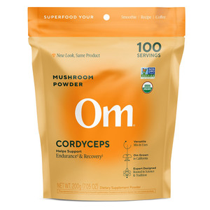 Om Cordyceps Organic Mushroom Superfood Powder Support Endurance and Recovery 7.05Oz (200g)