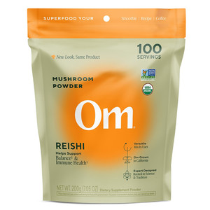 Om Reishi Organic Mushroom Superfood Powder Support Balance and Immune Health 7.05Oz (200g)