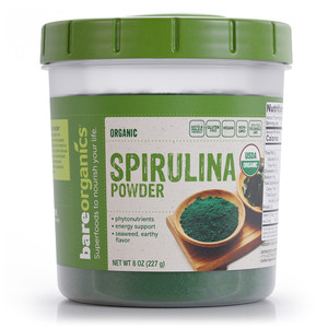 BareOrganics Spirulina Powder Support Natural Immunity and Vitality 8Oz (227g)