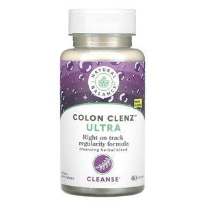 Natural Balance Colon Clenz Cleansing Herbal Blend Capsules Promote Regular Bowel Movements 120Ea