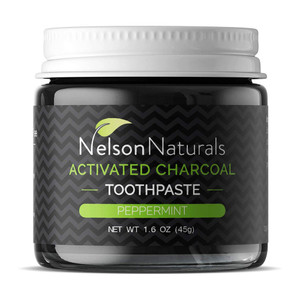 Nelson Naturals Activated Charcoal Toothpaste, Peppermint, 1.6 Oz