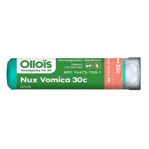 Ollois Nux Vomica 30c Organic Lactose Free Homeopathic Pellets, 80 Ea