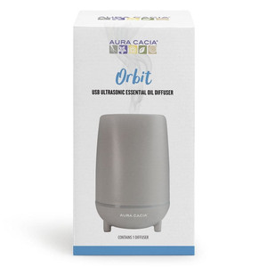Aura Cacia Orbit USB Ultrasonic Essential Oil Diffuser Portable Aromatherapy Home Device 1Ea