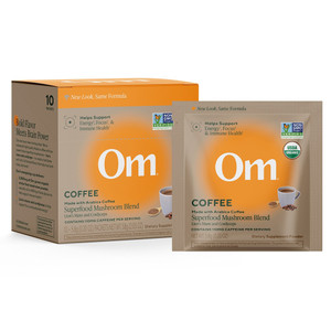 Om Coffee Superfood Mushroom Blend Support Energy Focus and Immune Health 10Ea