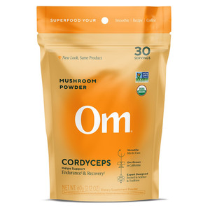 Om Cordyceps Organic Mushroom Superfood Powder Support Endurance and Recovery 2.12Oz (60g)