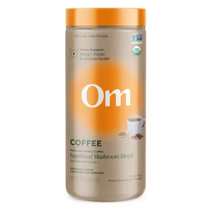 Om Coffee Superfood Mushroom Blend Powder Support Energy Focus and Immune Health 6.13Oz (174g)