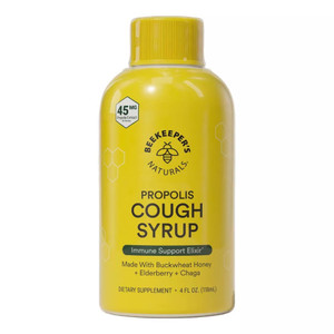 Beekeepers Naturals Propolis Cough Syrup for Immune Support 4Oz (118ml)