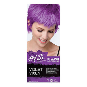 Splat 10 Wash No Bleach Violet Vixen Hair Color, 6 Oz Splat 10 Wash No Bleach Violet Vixen Hair Color, 6 Oz
