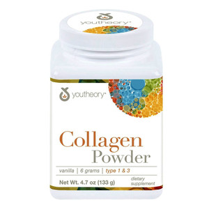 Youtheory Collagen Type 1 and 3 Supplement Powder, Vanilla, 4.7 Oz