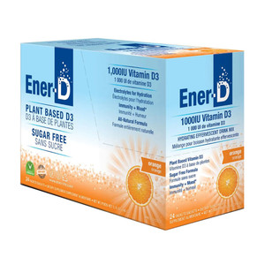 Ener D Sugar Free Drink Mix 1000IU Vitamin D3, Orange, 24 Ea