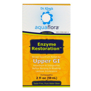Dr Kings Aqua Flora Enzyme Restoration Relieves Symptoms of Upper Gastrointestinal Distress 2Oz (59ml)