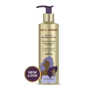 Pantene Gold Series Leave On Detangling Milk for Softens Curl, 7.6 Oz