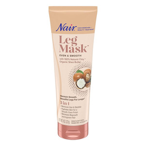 Nair Hair Remover Leg Mask with Natural Clay and Shea Butter Keep Legs Smooth Longer 8Oz (227g)