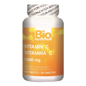 Bio Nutrition Vitamin C 1000 mg Tablets for Immune Support and Antioxidant Protection 180Ea