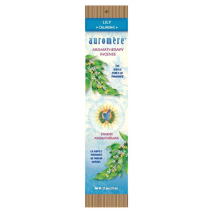 Auromere Lily Aromatherapy Incense Relaxing Herbal Fragrance Stick Aromatherapy Formula 0.35Oz (10g)