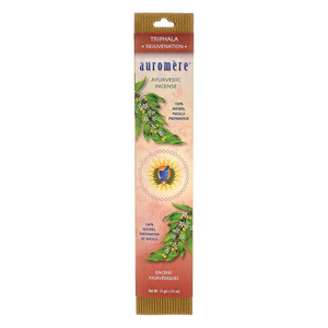 Auromere Ayurvedic Incense Triphala Balancing and Restorative Herbal Fragrance 0.35Oz (10g)