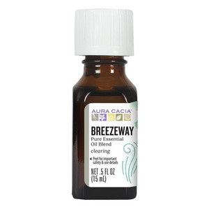 Aura Cacia Breezeway Pure Essential Oil Blend Invigorating and Refreshing Aromatherapy Formula 0.5Oz (15ml)