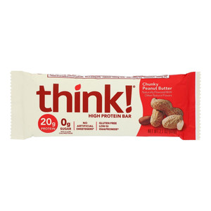 Think Thin High Protein Bar, Chunky Peanut Butte, 2.1 Oz Think Thin High Protein Bar, Chunky Peanut Butte, 2.1 Oz
