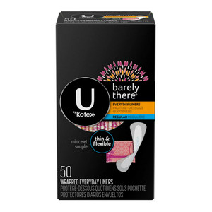 U By Kotex Barely There Thin And Flexible Liners, Regular, 50 Ea U By Kotex Barely There Thin And Flexible Liners, Regular, 50 Ea