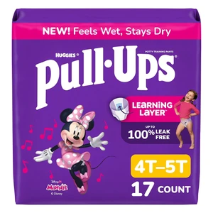 Huggies Pull Ups Potty Training Pants Size 4T to 5T for Girls 17Ea