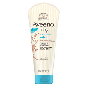 Aveeno Baby Daily Moisture Body Lotion with Natural Oatmeal Fragrance Free 8Oz (227g)