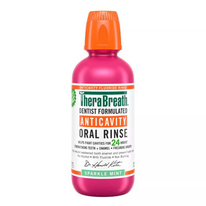 Therabreath Healthy Smile Mouthwash, Sparkle Mint, 16 Oz