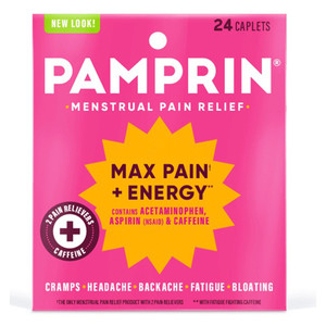 Pamprin Maximum Strength Menstrual Pain Relief Caplets 24Ea