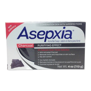 Asepxia Cleansing Bar Soap For Acne, Charcoal, 4 Oz Asepxia Cleansing Bar Soap For Acne, Charcoal, 4 Oz