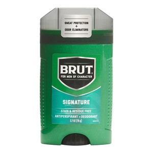 Brut Signature Scent Mens Antiperspirant and Deodorant for Sweat Protection and Eliminates Odors 2.7Oz (76g)