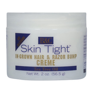 B&C Skin Tight In Grown Hair and Razor Bump Creme with Tea Tree Oil Reduce Razor Bumps and In Grown Hairs 2Oz (56.5g)