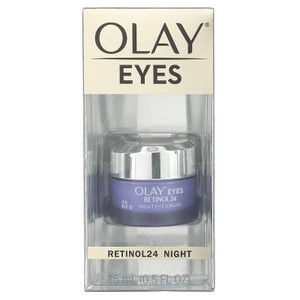 Olay Retinol 24 Smoothing Night Eye Cream for Hydration and Dark Circle Reduction 0.5Oz (15ml)