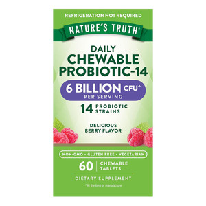 Natures Truth Ultimate Probiotic 14 25 Billion CFU Chewable Tablets Support Digestive Health 60Ea