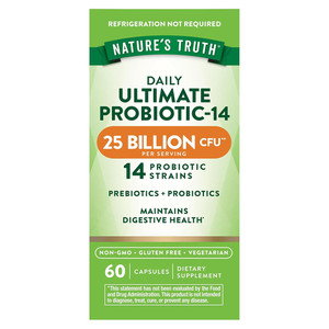 Natures Truth Ultimate Probiotic 14 25 Billion Vegetarian Capsules Support Digestive Health 60Ea