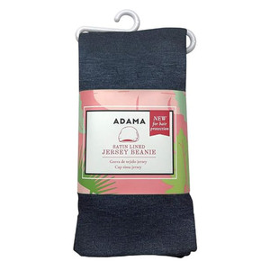 Adama Satin Lined Jersey Beanie Navy Color for Hair Protection 1Ea