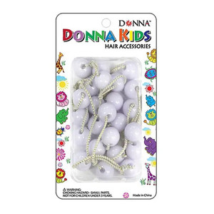 Donna Kids Ponytail Ball Bands, White, 12 Ea Donna Kids Ponytail Ball Bands, White, 12 Ea
