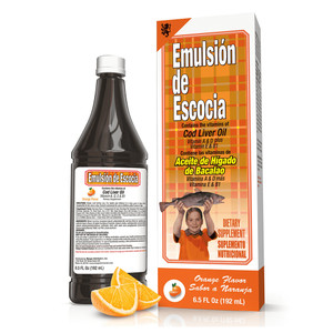 Emulsion de Escocia Orange Flavor Cod Liver Oil 6.5Oz (192ml)