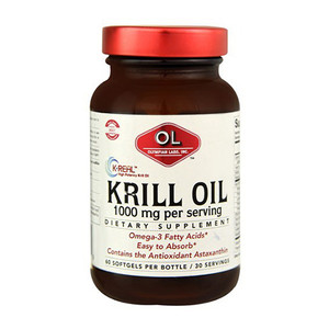 Olympian Labs Krill Oil 1000 Mg Softgels, High Potency, 60 Ea