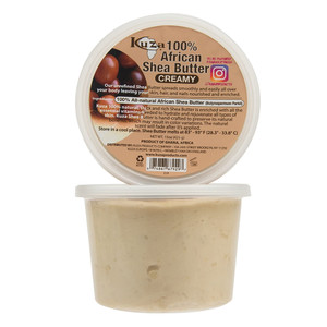 Kuza African Shea Butter White Creamy Moisturizer for Skin Hair and Nails 15Oz (425g)