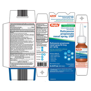 Rugby Fluticasone Propionate Nasal USP Allergy Relief 60 Metered Sprays 0.35Oz (9.9ml)