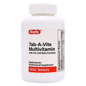 Rugby Tab A Vite Multivitamin Supplement Tablets, 1000 Ea