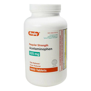 Rugby Acetaminophen 325mg Regular Strength for Pain and Fever Reducer 1000Ea