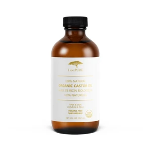 I Am Pure Natural Organic Castor Oil Deeply Moisturizes Scalp and Hair 8Oz (237ml)