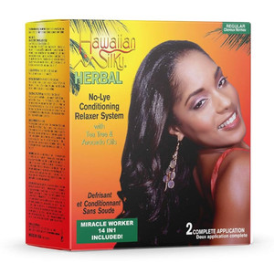 Hawaiian Silky Herbal No Lye Regular Relaxer Kit Pack with 2 Applications, 2 Ea Hawaiian Silky Herbal No Lye Regular Relaxer Kit Pack with 2 Applications, 2 Ea