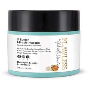 Flawless by Gabrielle Union 5 Butter Miracle Masque for Deep Moisturizing Repairing and Detangling Hair 8Oz (237ml)